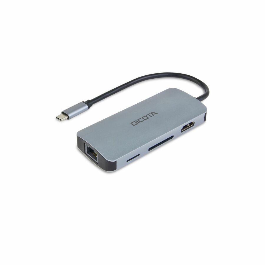 Dicota USB-C 8-in-1 Multi Hub 4K PD 100W silver D32062