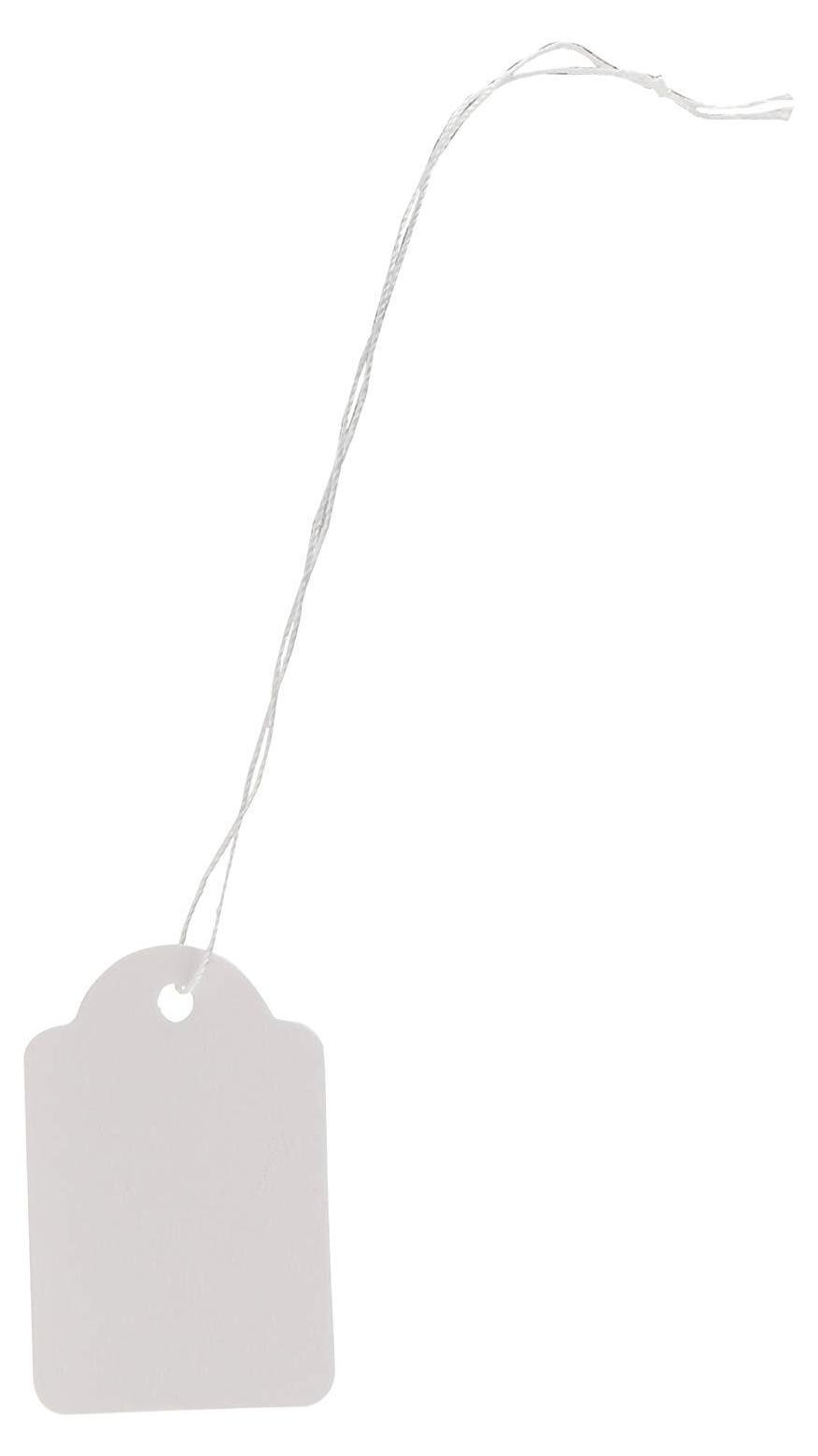 sourcing map 100 etichette da appendere, con filo metallico, vuote, scrivibili, per bagagli, vestiti, bottiglie di vino (12,1 x 6 cm, giallo crema