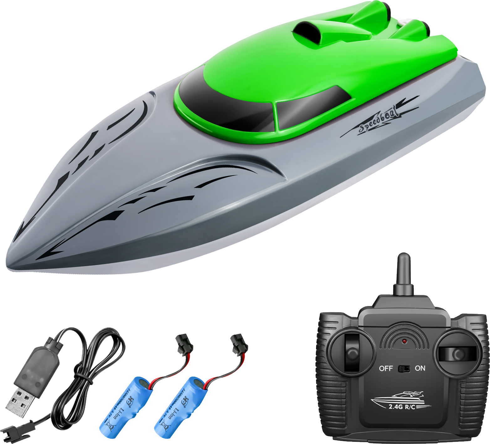 andoer 806 2.4G RC Boot Fernbedienungsboot 20KM / h Wasserdichtes Spielzeug Hochgeschwindigkeits RC Boot Rennboot Geschenk f¹r Kinder
