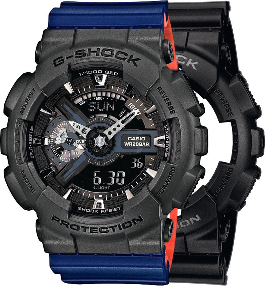Casio G-Shock SET GA-110-1BER hodinky + BEZEL 10467795 + BAND 10527467 20BAR