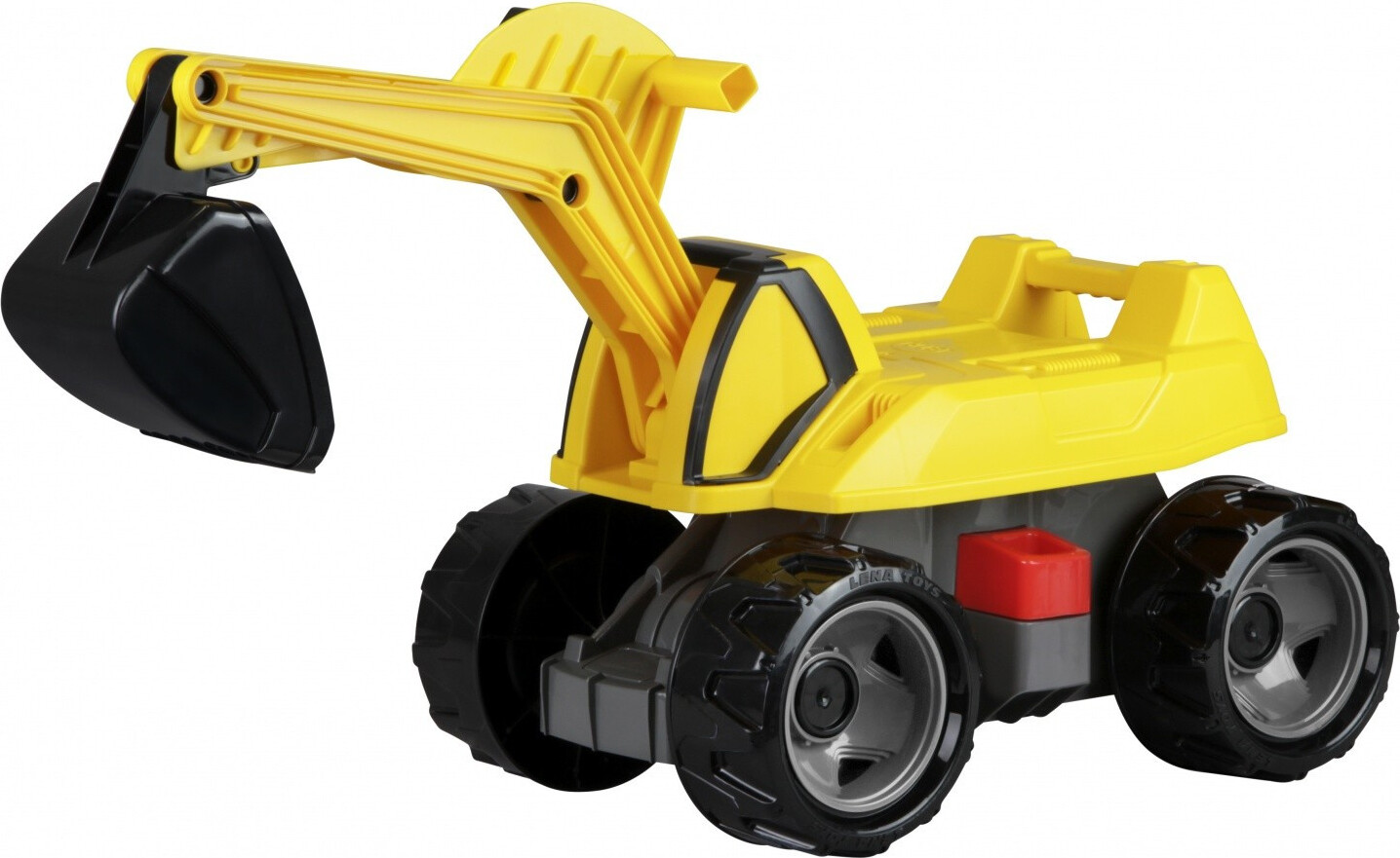 LENA Giga Trucks Bagger, gelb und schwarz, Baufahrzeug, 3+ Jahre, maximale Belastung 25 kg 02144
