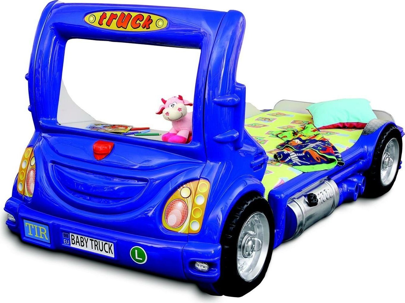 LKW Auto Truck Kinder Kinderbett Jugendbett Bett Betten Kindermöbel Neu Blau