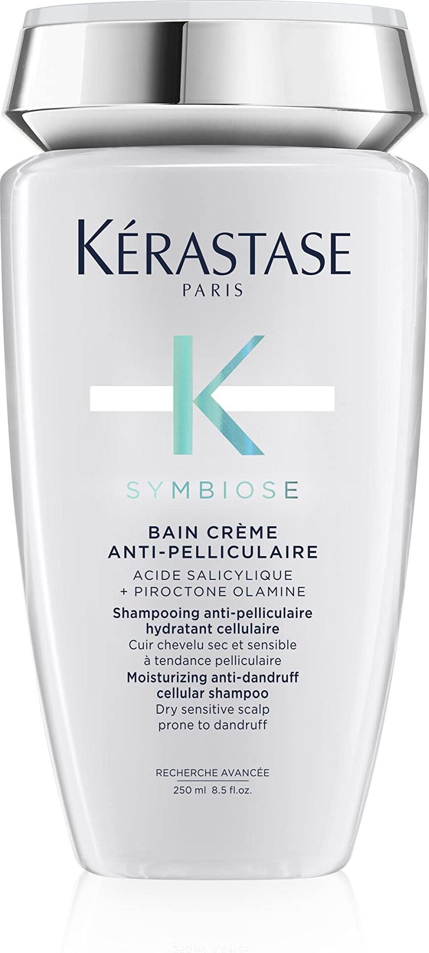 Kérastase Symbiose, Hydratačný šampón proti lupinám, Pre suchú a citlivú pokožku hlavy, Bez sulfátov a silikónov, Bain Crème Anti-Pelliculaire, 250 ml