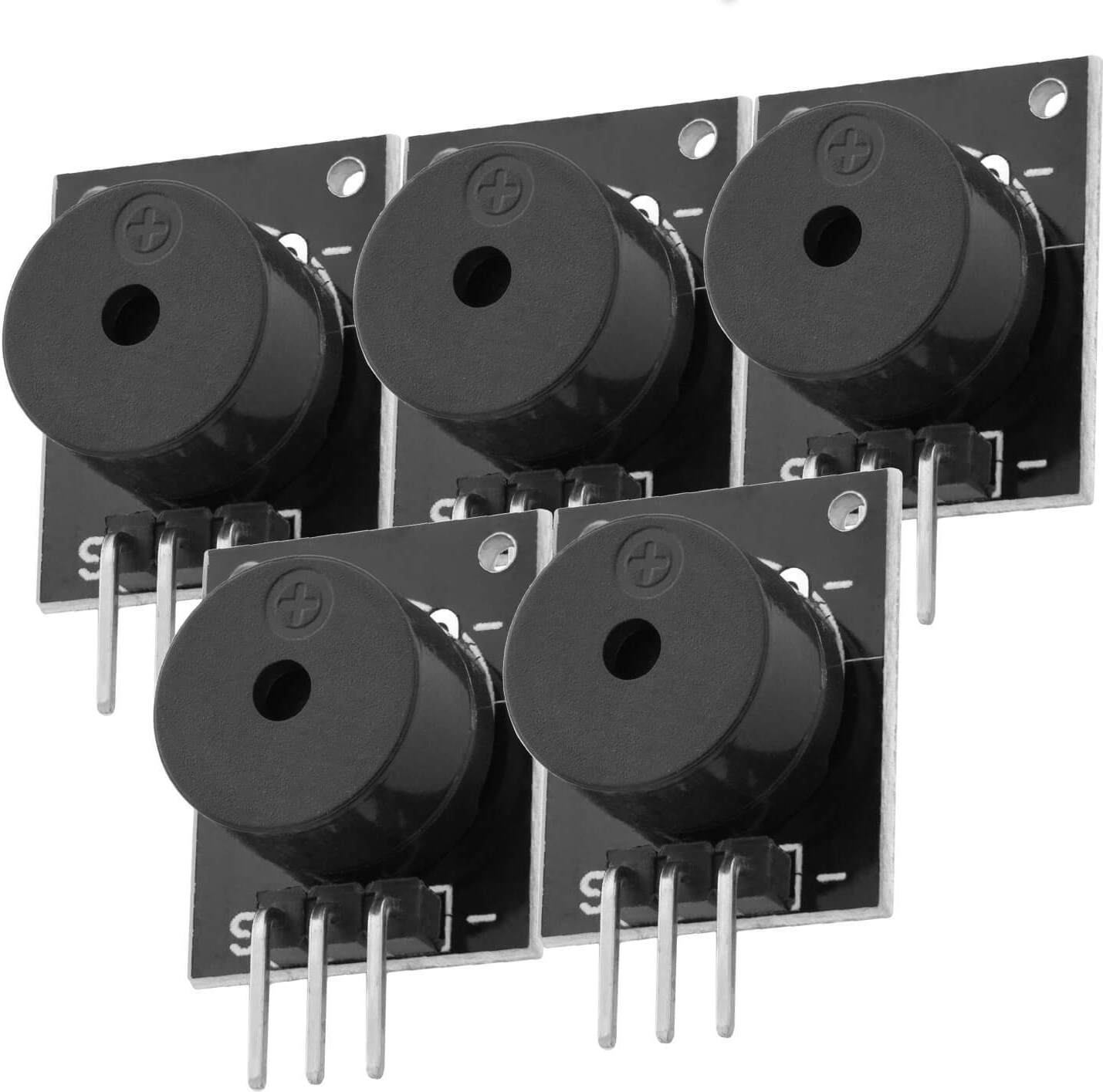 AZDelivery AZ-Delivery Module KY-006 Passiver Piezo Buzzer Alarm Modul, 5x Modul B 17-12