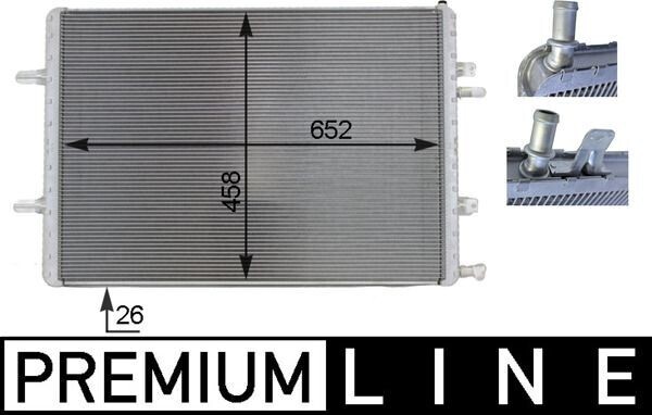 MAHLE Ladeluftkühler CIR 3 000P für AUDI A8 (4H2, 4H8, 4HC, 4HL)