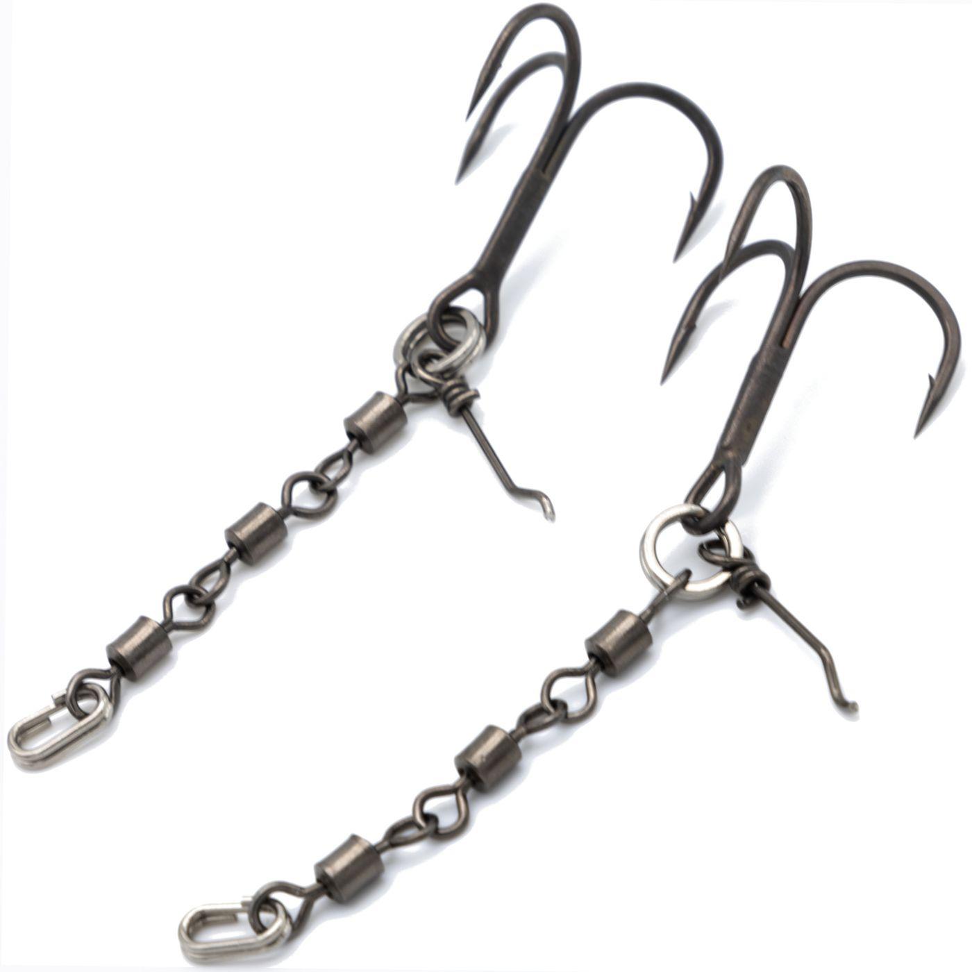 Pikecraft 3-Fach Wirbel Stinger Rig M Gr. 1/0 - 2 Stingerhaken 1273-0001