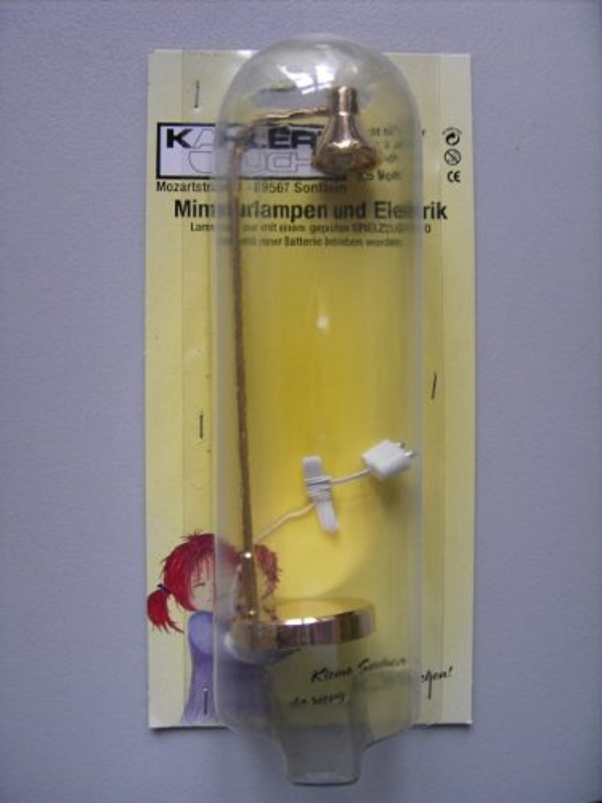 Kahlert Licht Kahlert - 10235 - Puppenstuben Stehlampe, Messing, 3,5V, mit Stecker, 14,5cm