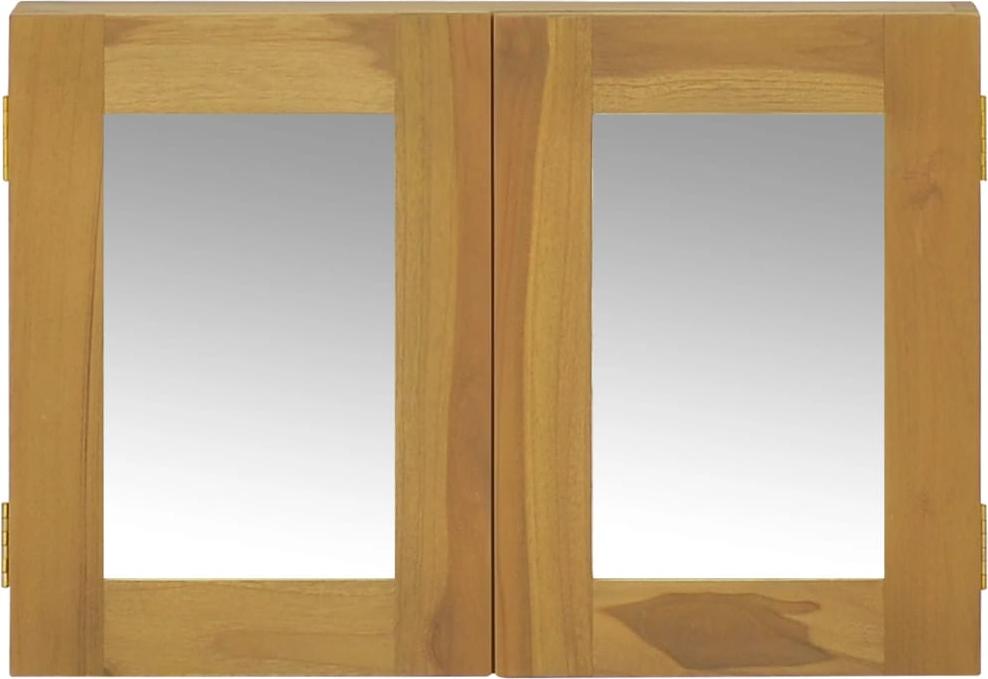 vidaXL Mobile a Specchio 30x10x40 cm in Legno Massello di Teak