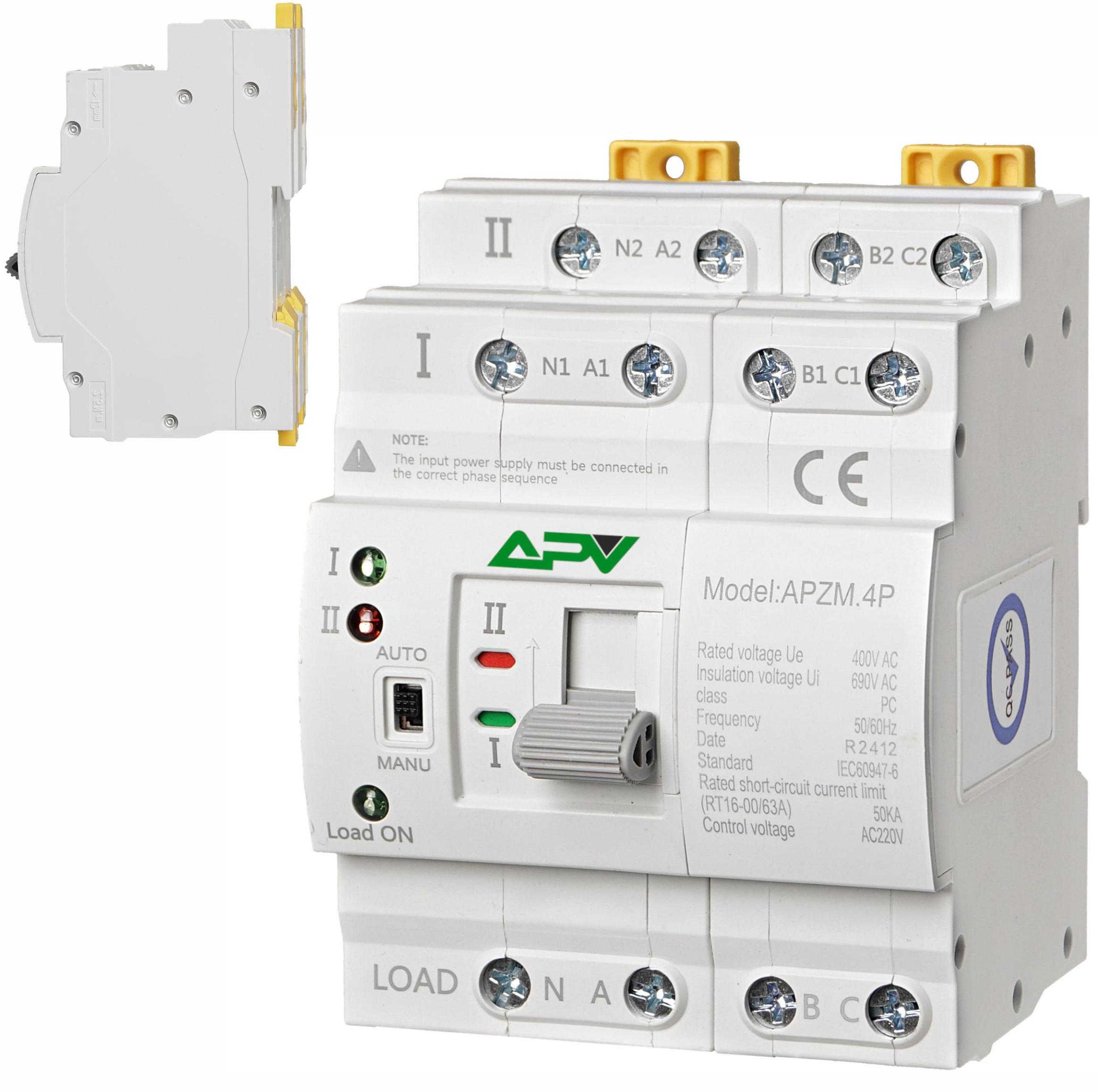 Adelid Dual Power Automatischer Transferschalter Umschalter Wahlschalter 4P 40A PV APZM.4P