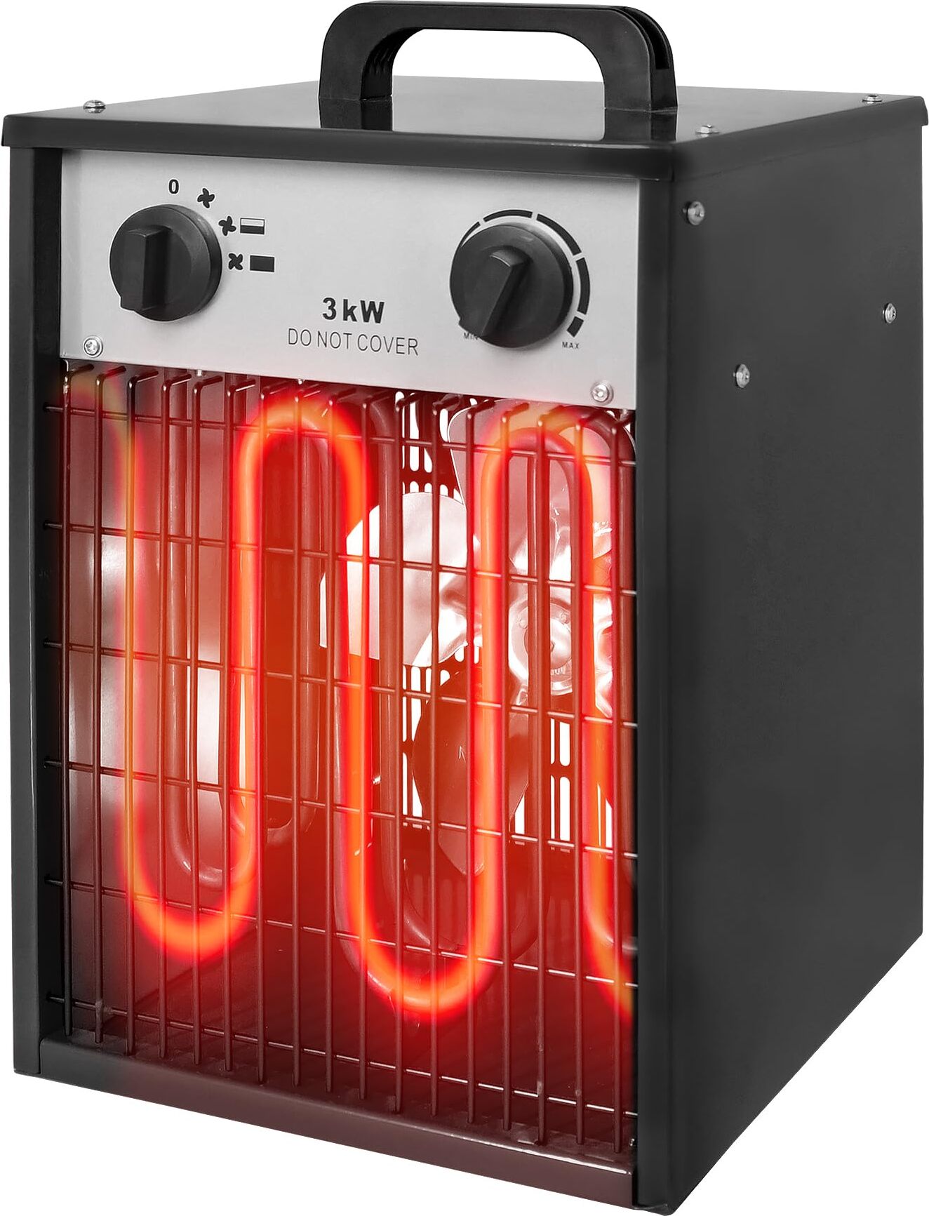 Sessamen-LP 3KW elektrický ohrievač ohrievač s ventilátorom stavebný ohrievač ohrievač na stavenisko elektrický ohrievač s termostatom 3 úrovne ohrevu ohrievač s ventilátorom na stavenisko, dielňu, garáž