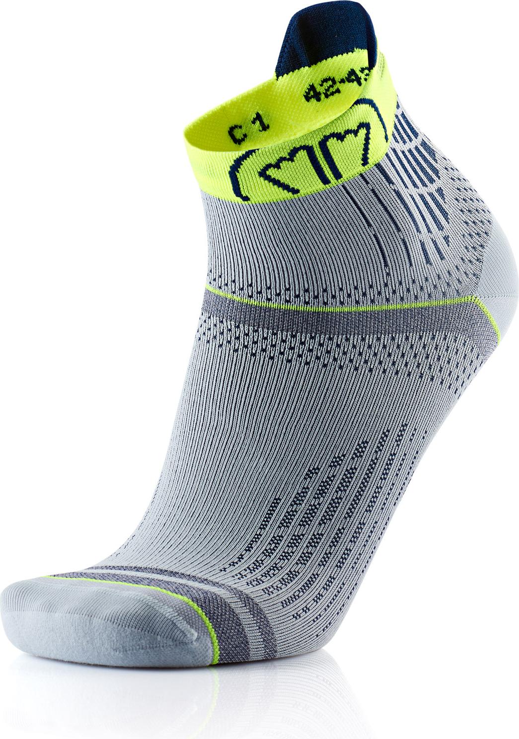 SIDAS Run Feel Laufsocken grau 37-38 CSORURFEEL20