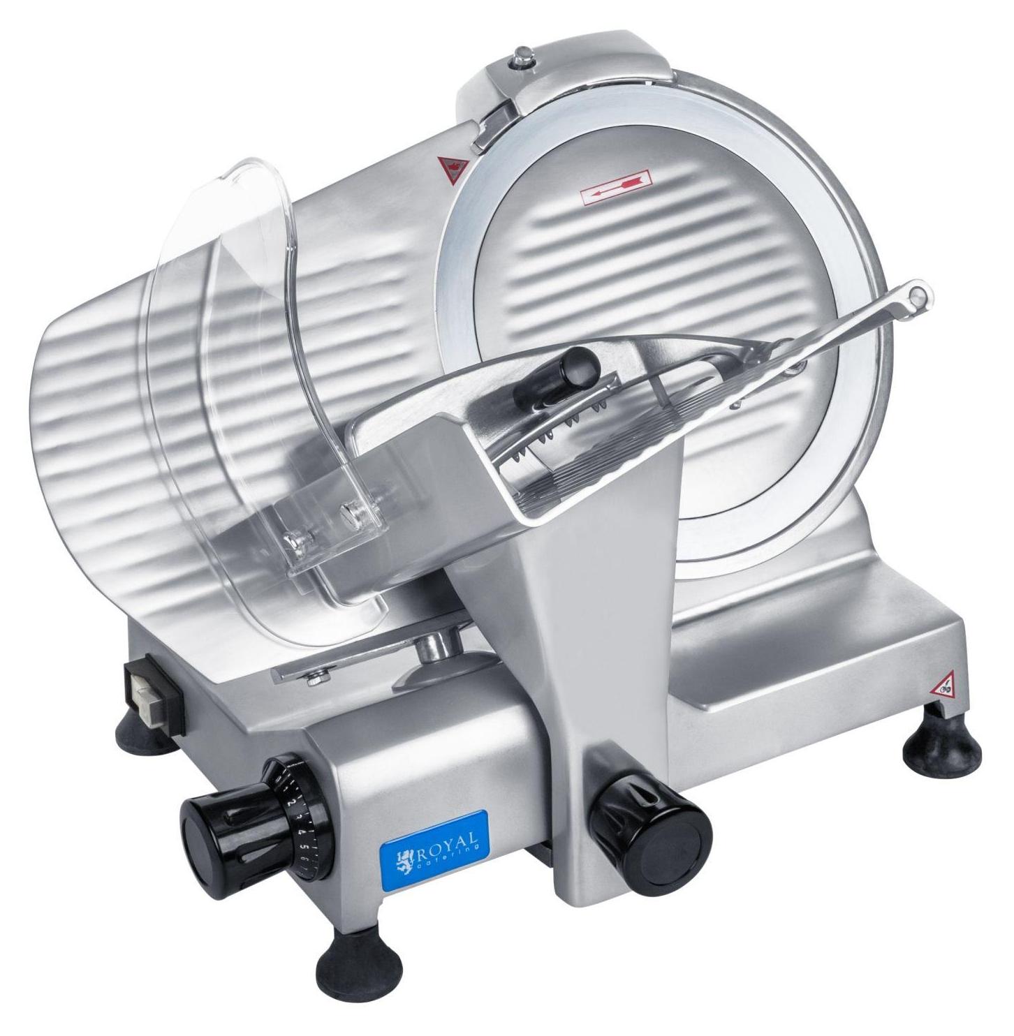 Royal Catering Elektrischer Aufschnittschneider für Aufschnitt und Käse PRO 220mm RCAM-220PRO