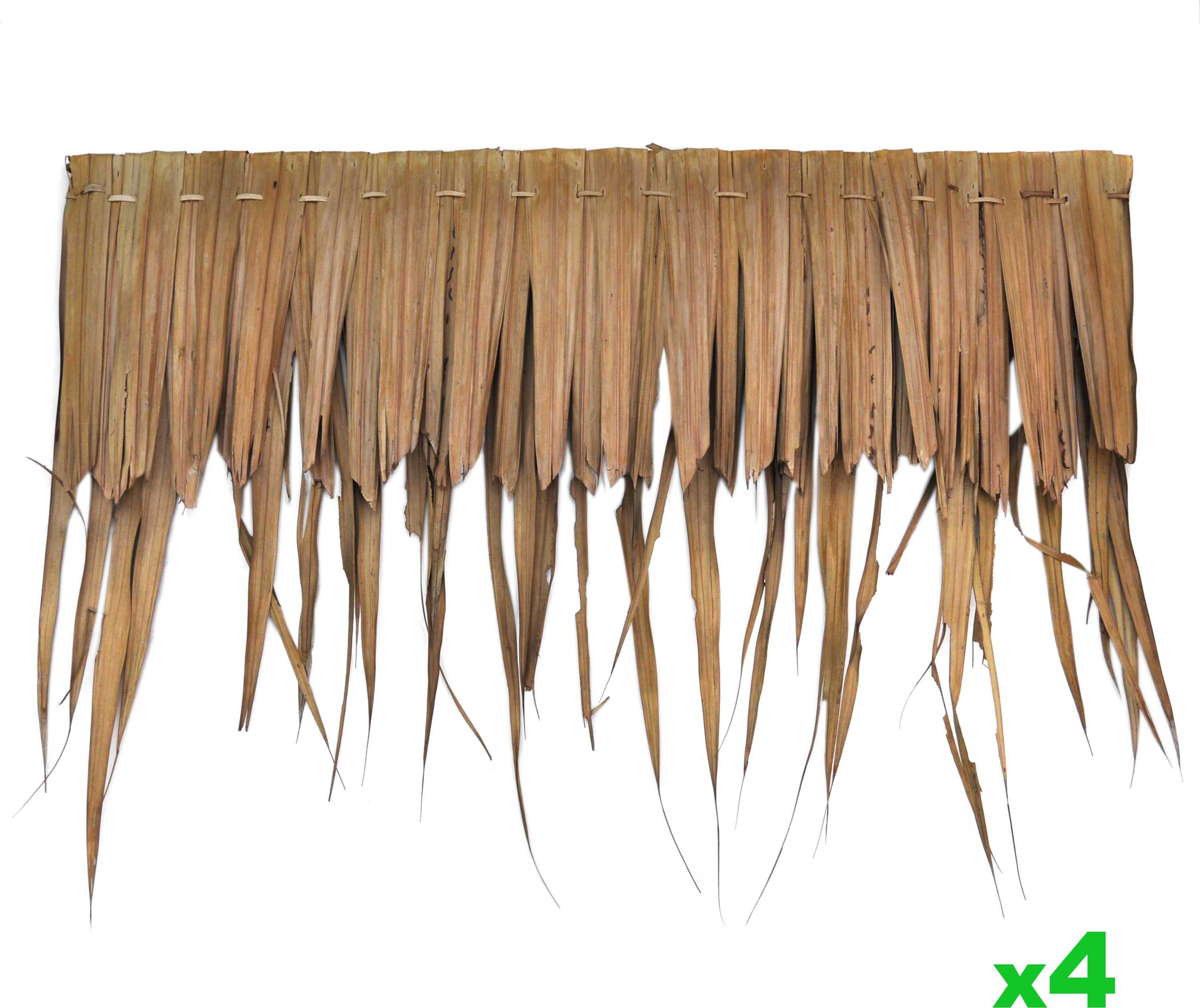 Wilai Palmendächer Palmdach Paneele Palmschindel Palmenblätter Palmenschirm Naturdach Palmendach 118 cm 4x I Innen- und Außenbereich