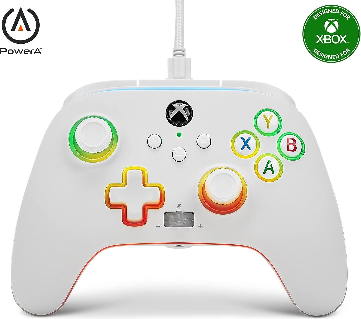 Vylepšený káblový ovládač PowerA pre konzolu Xbox Series X|S - Spectra Infinity - biely