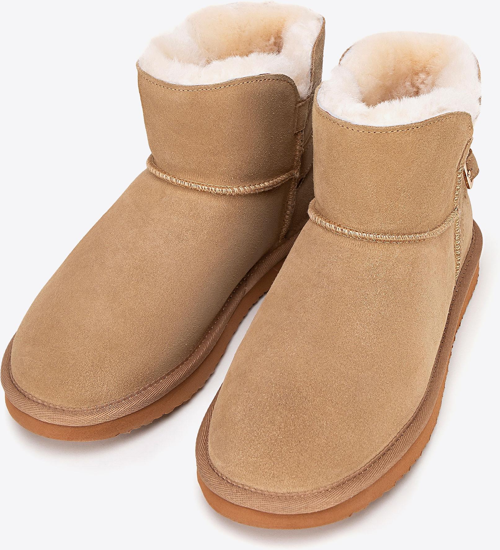 Wittchen Damen-Ankle-Boots aus Wildleder mit Schnalle, braunes Wildleder