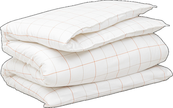 GANT Twill Check Bettdeckenbezug einzeln Dry Sand Größe 135x200cm