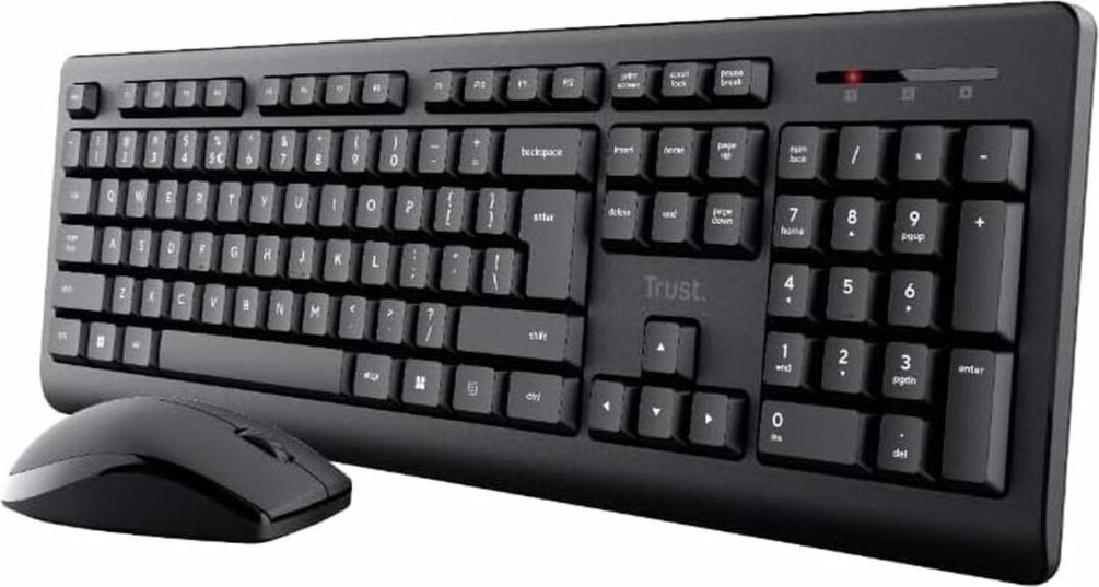 Tastatur mit Drahtloser Maus Trust 25433 Schwarz