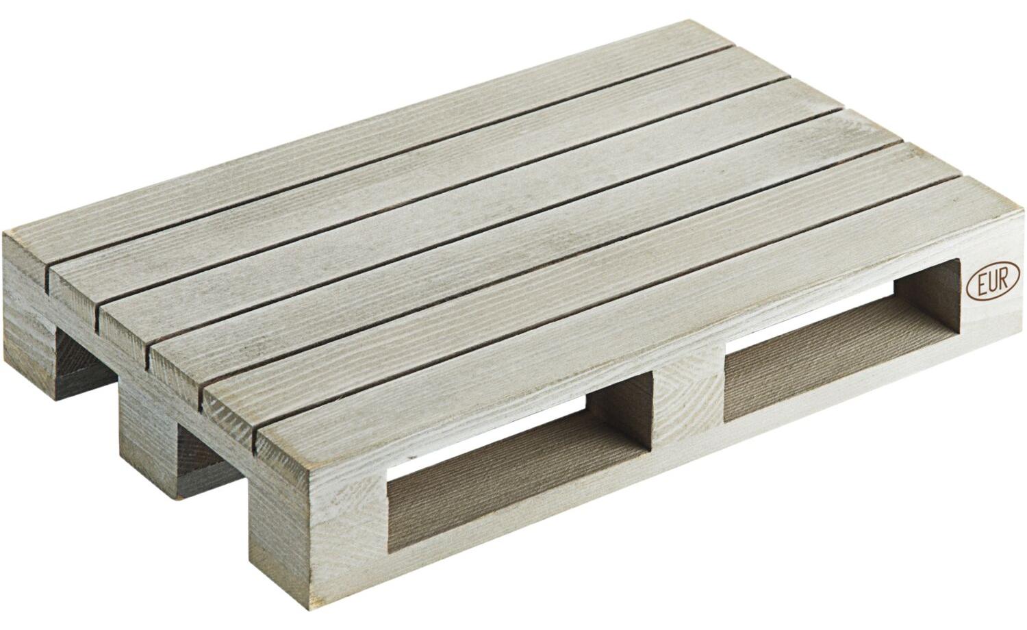 CONTACTO Mini-Holzpalette, Höhe: 35 mm, Länge: 200 mm, Breite: 130 mm 3898/201
