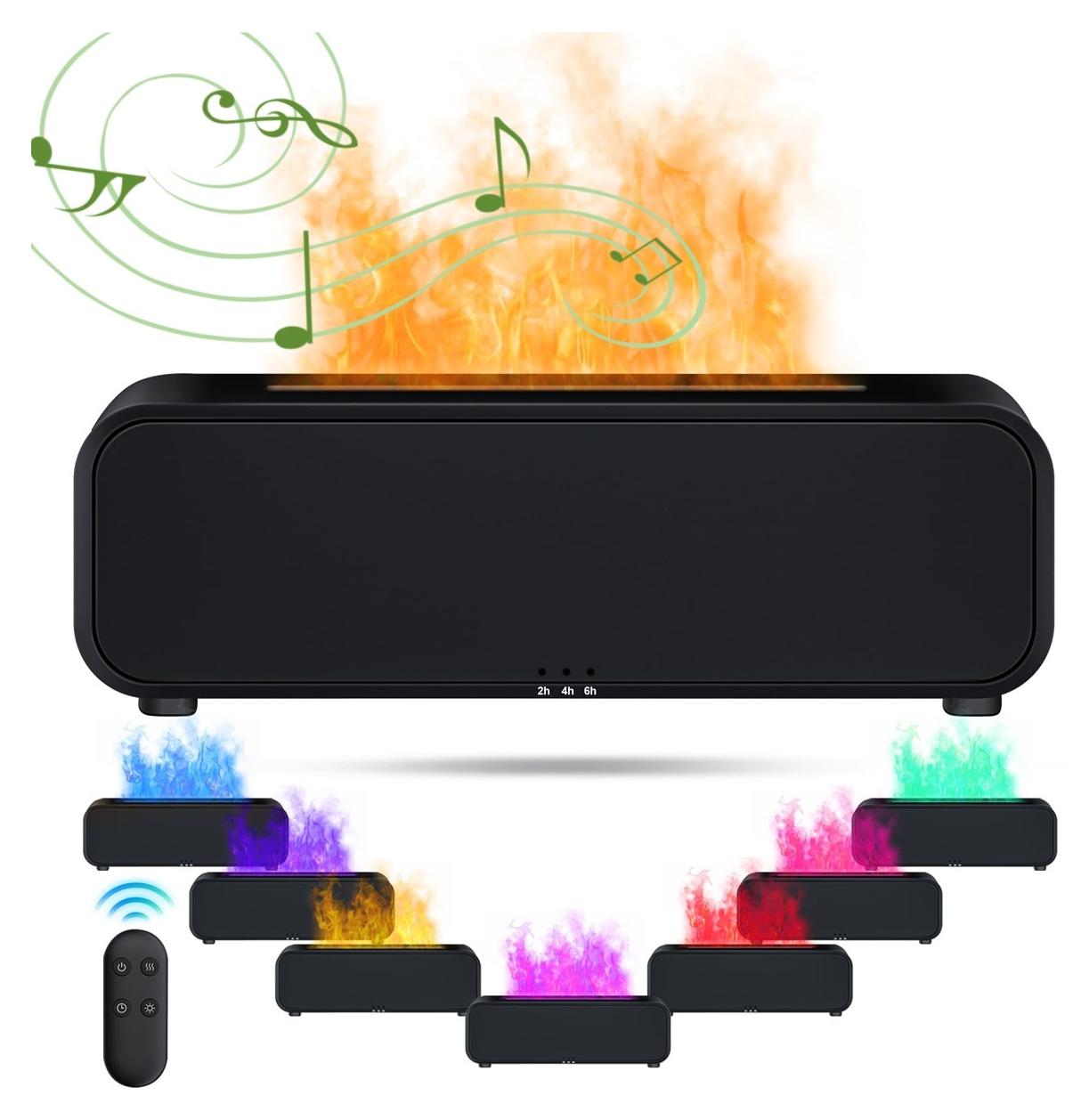 Flammen Aroma Diffusor Mit 7 Farben & Timer – Luftbefeuchter Mit Wasserloser Abschaltung