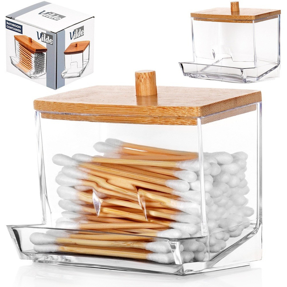 Vilde Wattestäbchenbehälter Wattestäbchendose Behälter für Wattestäbchen