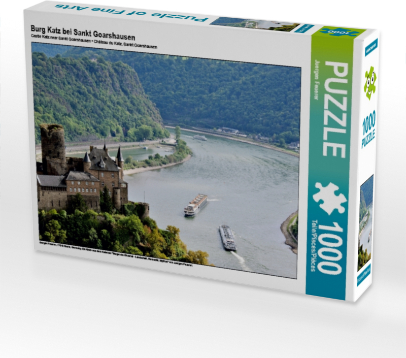 Calvendo Burg Katz bei Sankt Goarshausen 1000 Teile Puzzle quer 640x480mm, Feuerer Juergen; 7431574