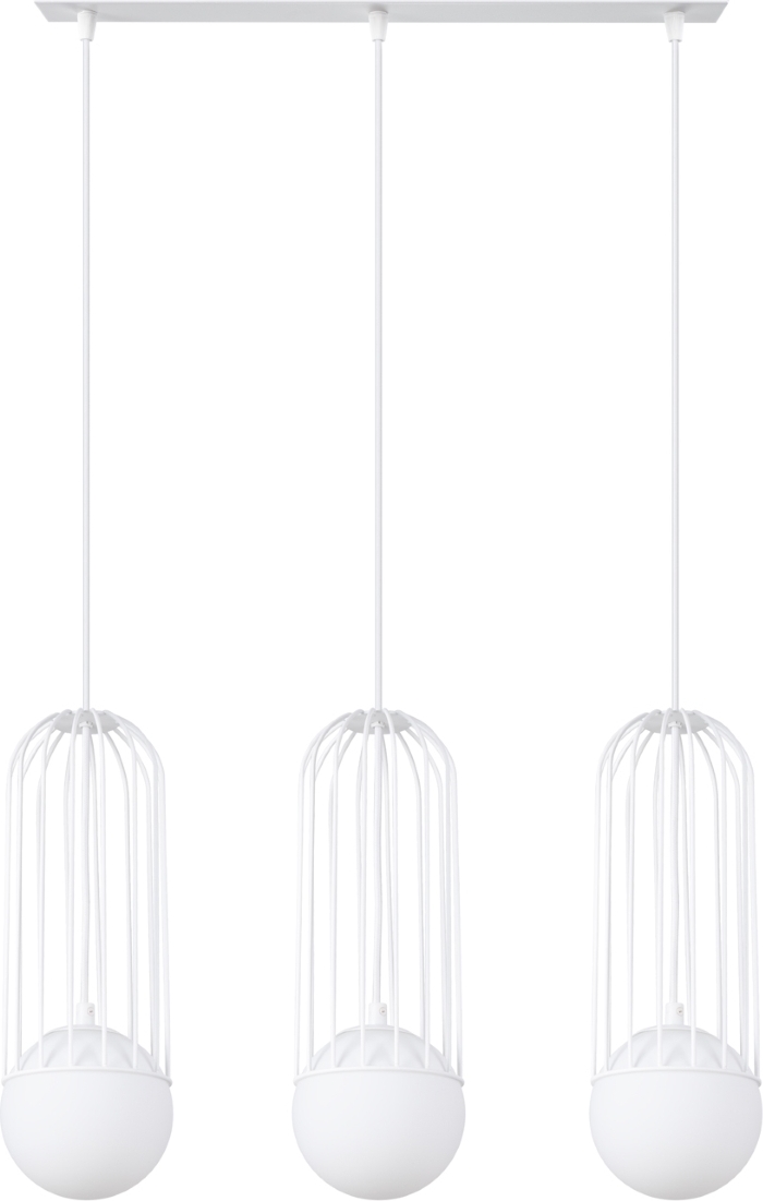 Pendelleuchte BRINA 3L Weiß 3xG9 8W Stahl 115x12x54cm Sollux Lighting