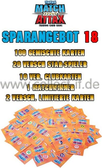 Topps Match Attax - Sparangebot 18 - Saison 10/11 - 100 Karten+20 Star+10 Clubkarten+1 Matchwinner+2 Limitierte
