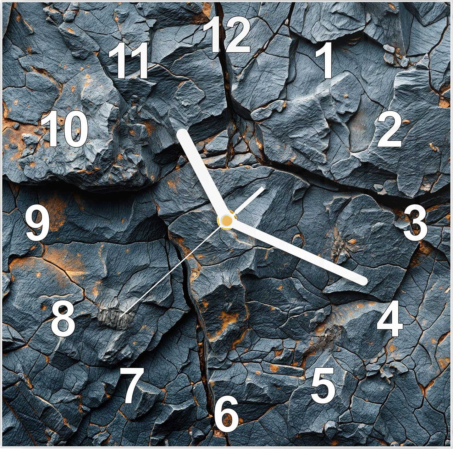Primedeco Wanduhr aus Glas mit Motiv Gesteinsformation- 30 x 30 cm - inkl. Aufhängesystem