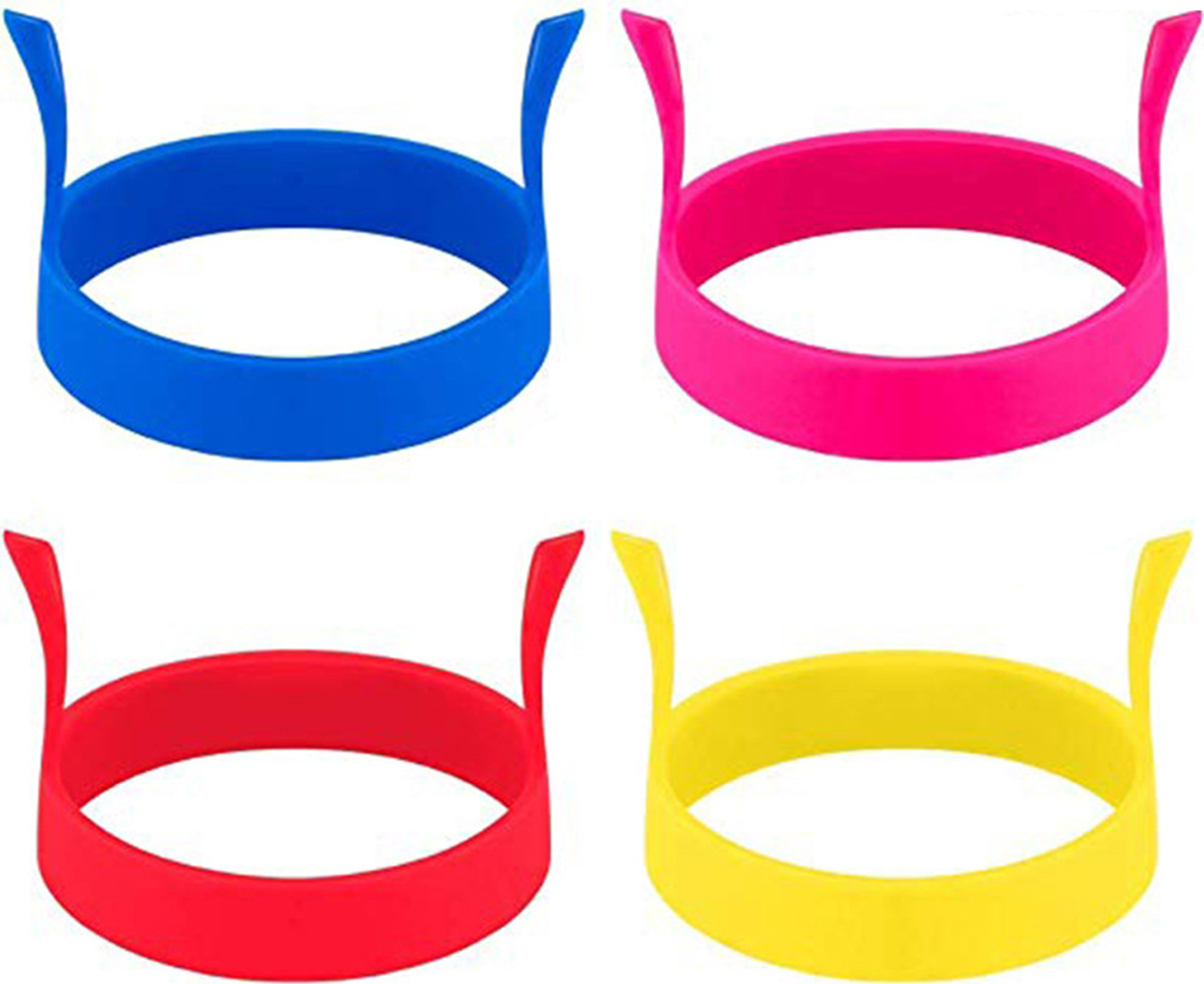 Bremen 4-teilige Form, antihaftbeschichtete, runde Eierringe, Doppelgriff, einfache Bedienung, verformungsbeständige Eierringform 3813517