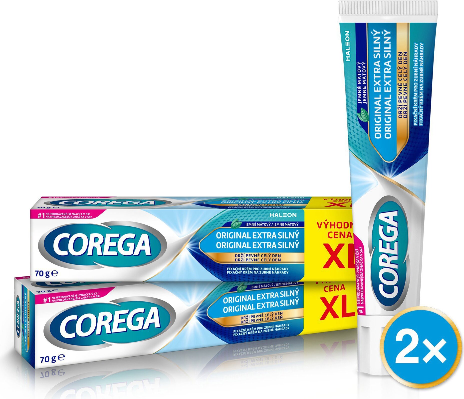 Corega Power Max Fixing Sealing Duo - Fixing Cream For Secure And Tight Wearing Of Dental Prosthesis