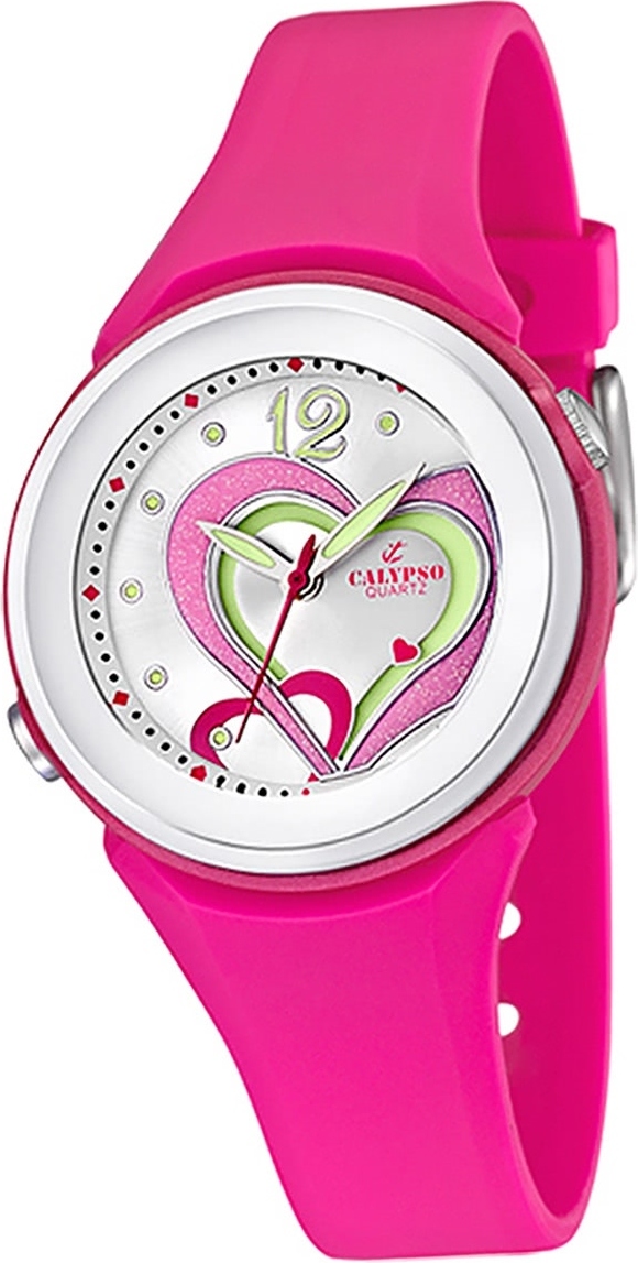 Calypso Plastic PUR Dámske hodinky K5576/5 Náramkové hodinky ružové Analogico D2UK5576/5