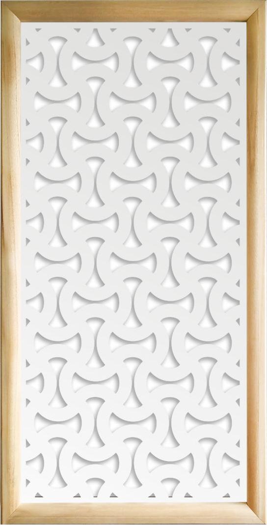 SIGNORBIT SNAKE - Moduli Decorativi in holz e PVC 47x94 cm weiß