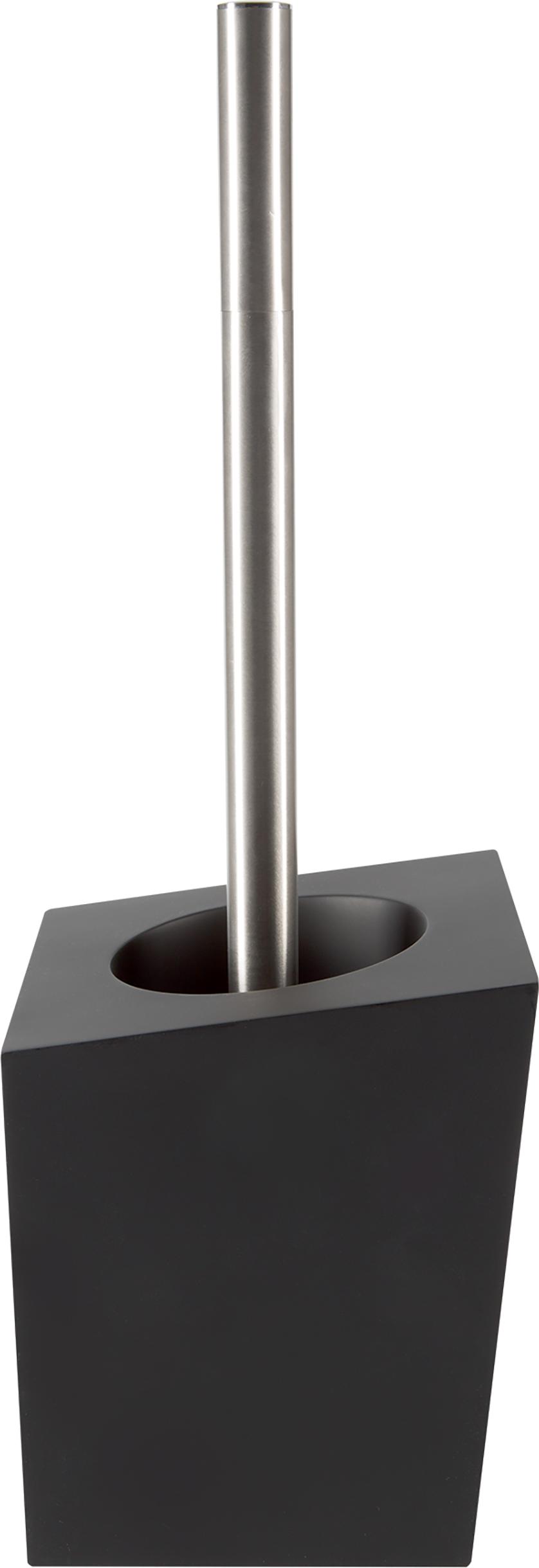 Spirella WC-Bürste „Sydney“ Mit Hygienischem Behälter – Schwarz, Acryl & Silikon | 12x38 Cm