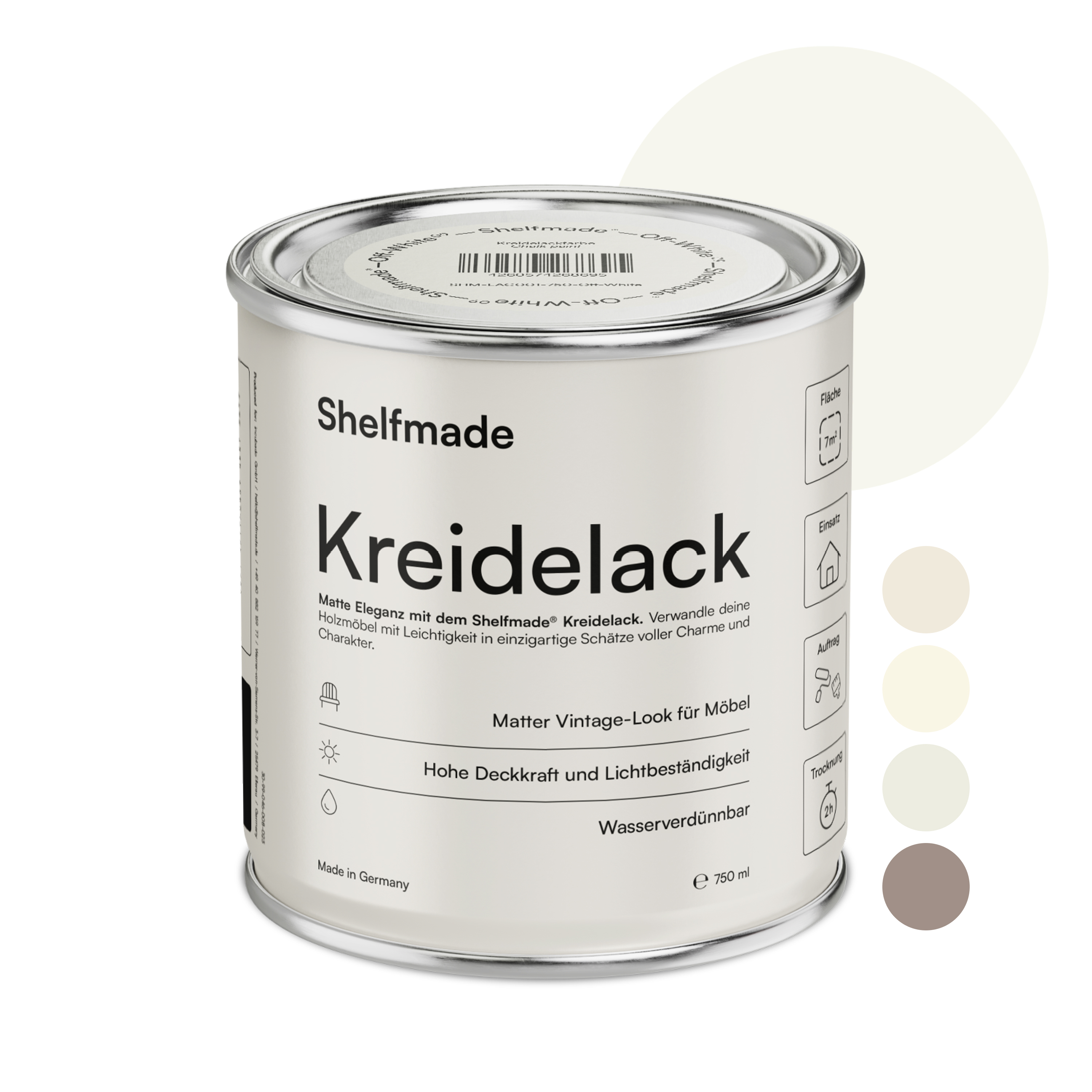 shelfmade Kreidefarbe Möbel Shabby Chic Holzlack DIY - Chalk Paint matter Look