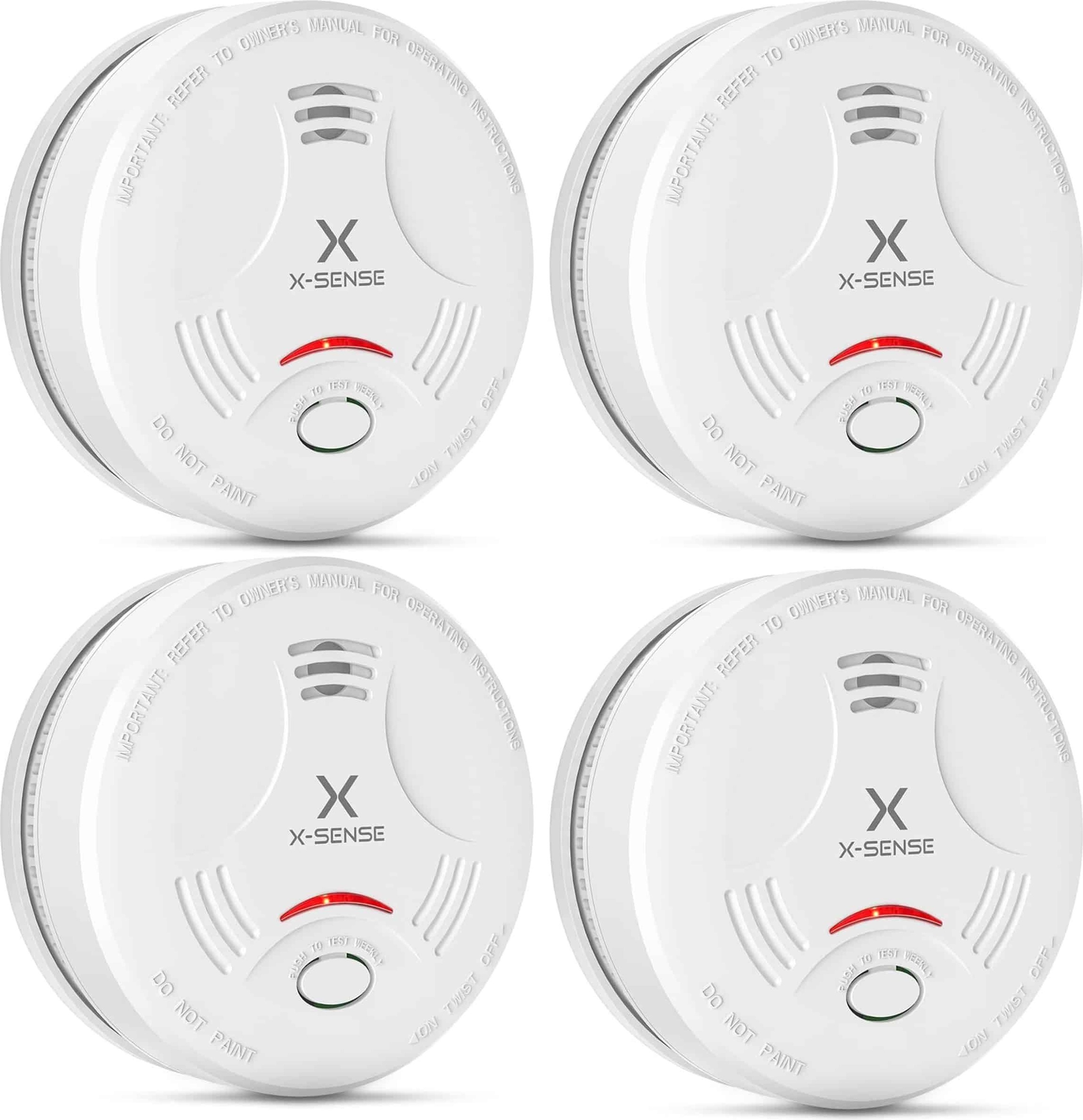X-Sense SD11 Rauchmelder - 4 Rauchdetektoren - 10-Jahres-Batterie - SD11x4