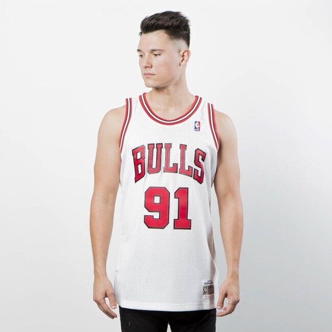 Mitchell & Ness Chicago Bulls #91 Dennis Rodman biała