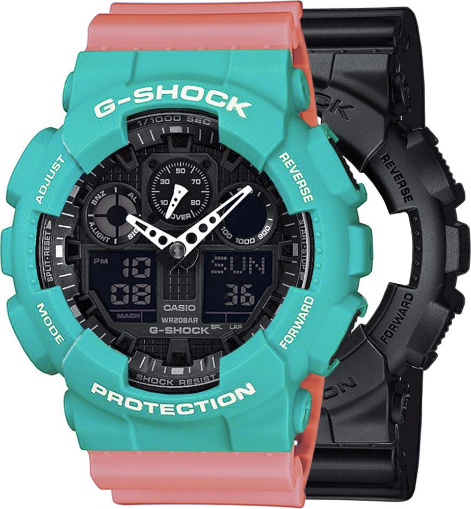 Zegarek Casio G-Shock SET GA-100-1A1ER + BEZEL 10410475 + PASEK 10498150 20BAR