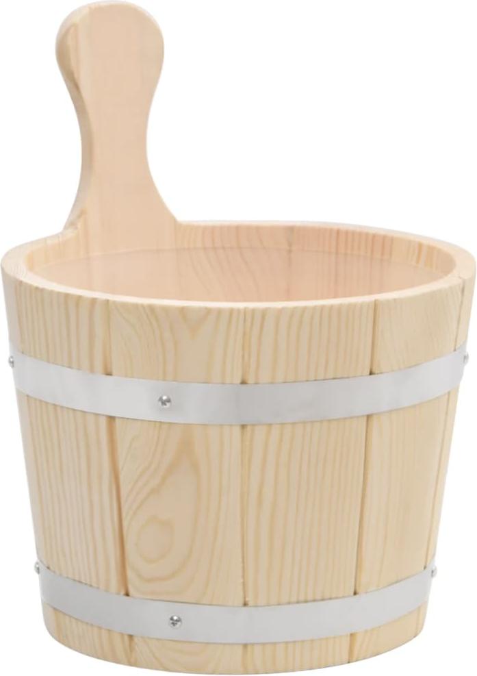 vidaXL Saunakübel und Saunakelle Set Massivholz Kiefer 51692