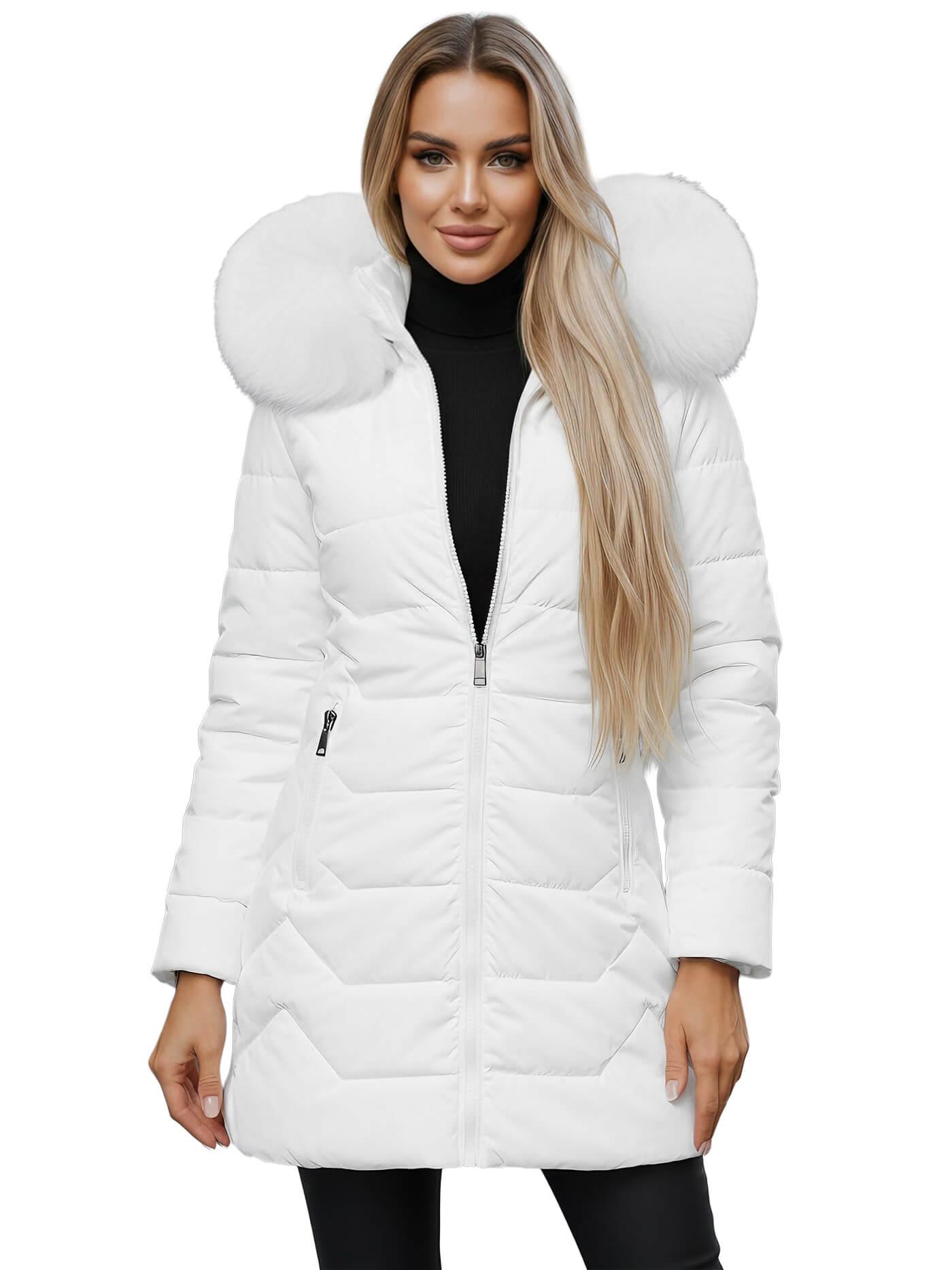 Damen Winterjacke Weiß OZONEE JS/16M9121/281Z XL