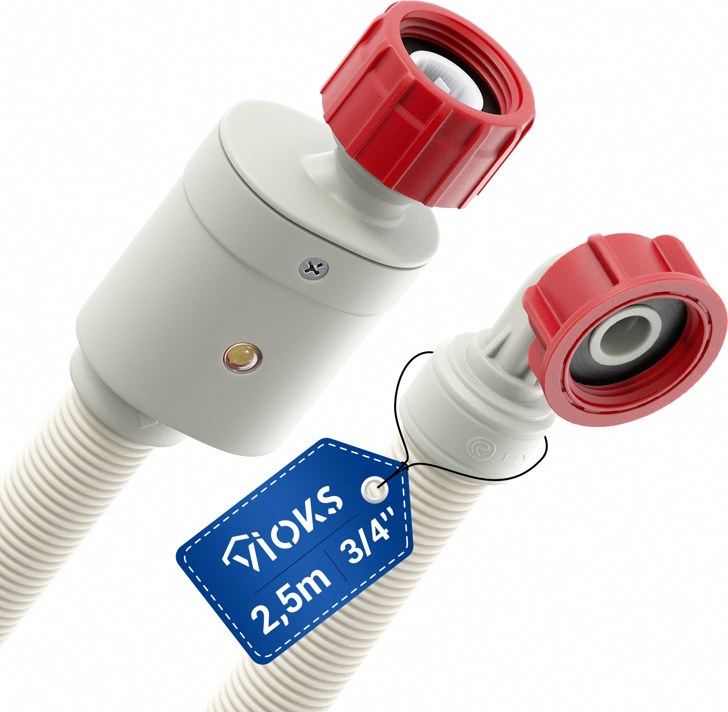 VIOKS Zulaufschlauch Aquastop 2,5m 90°C Sicherheits-Zulaufschlauch für Waschmaschine Spülmaschine 91941797