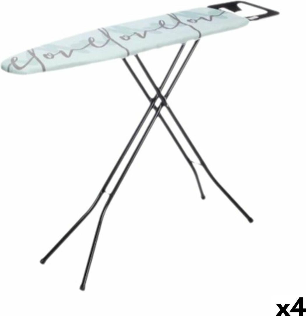 Bügelbrett Kipit Love Schwarz grün Metall Stoff (4 Stück)