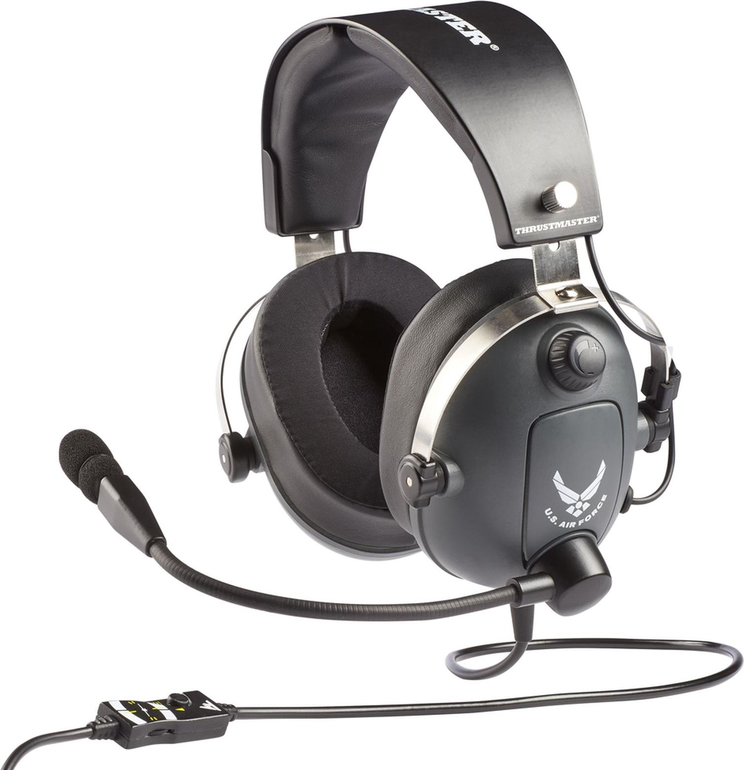 Thrustmaster T.Flight U.S. Air Force, Kabelgebunden, Luftfahrt-Luftverkehrskontrolle, 752 g, Kopfhörer, Schwarz, Grau 4060196