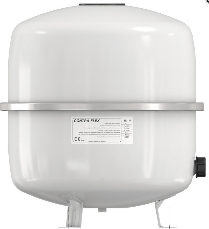 Membránová tlaková expanzná nádoba na vykurovanie, 3 bar 35 litrov, biela, domáci model