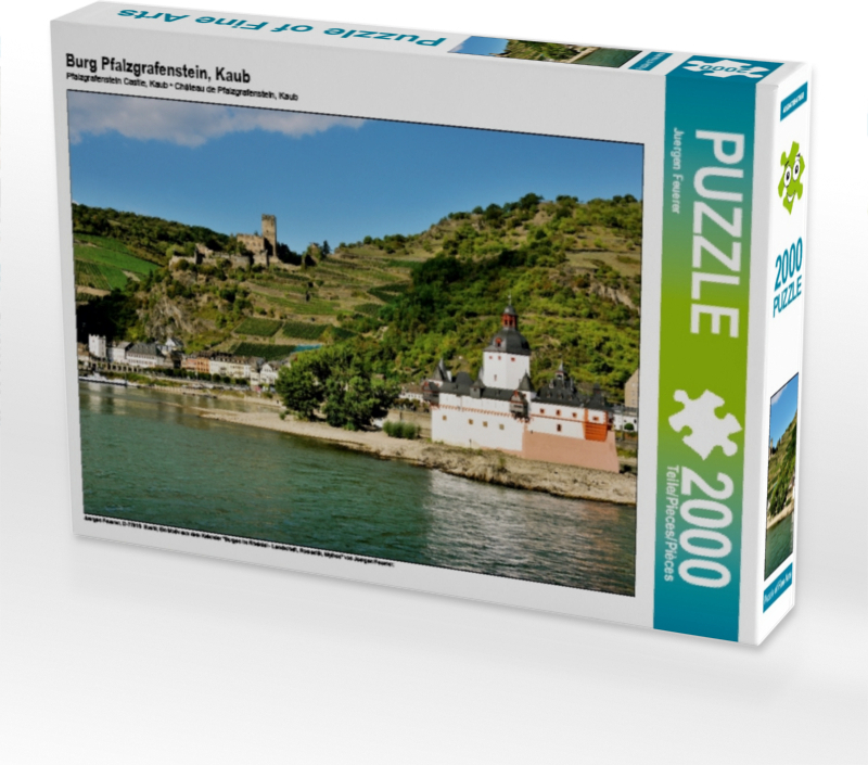 CALVENDO Puzzle Burg Pfalzgrafenstein, Kaub 2000 Teile Puzzle quer | 2000 Teile Lege-Größe 90x67cm Foto-Puzzle für glückliche Stunden