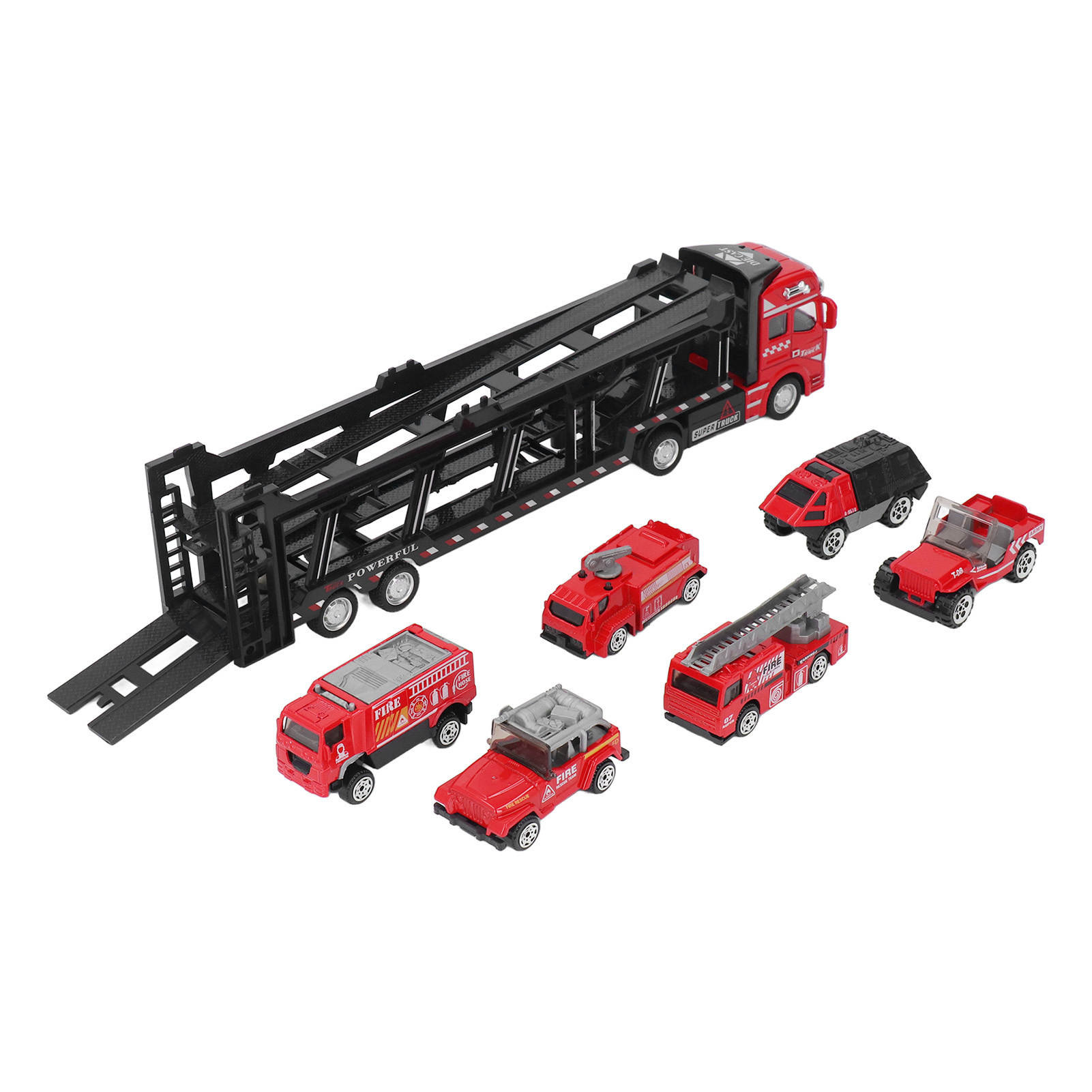 Cocosity Carrier Truck,Pull Back Carrier Truck,Fire Truck Carrier,Baufahrzeug Carrier Truck,Construction Toys Cars,Carrier Truck Toy