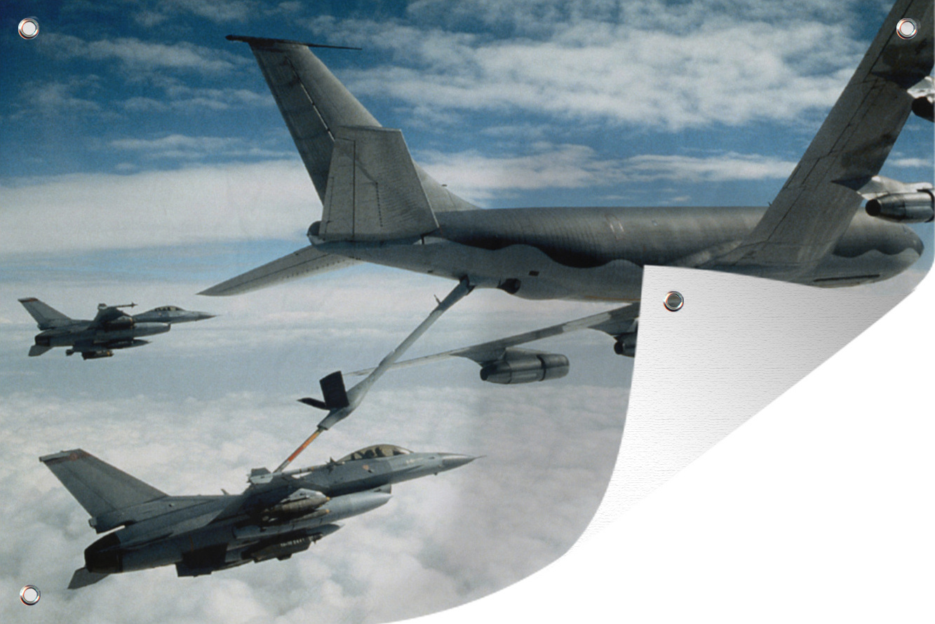 MuchoWow® 60x40 cm Outdoor-Poster Gartendeko Sichtschutz Garten Poster für den Garten Bild von mehreren Kampfjets 133|3745932