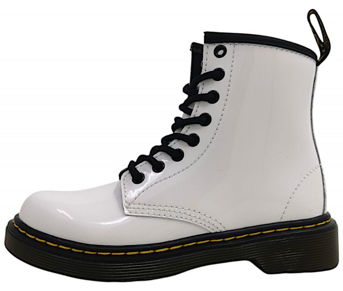 Dr. Martens Delaney Patent Stiefel Weiß in Gr. 30 15382101