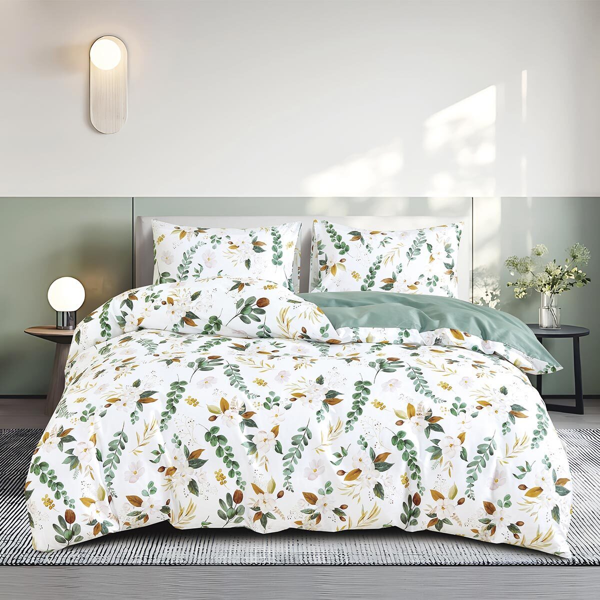 Traumschlaf Premium Satin Bettwäsche Herbst 200x200 cm + 2x 80x80 cm