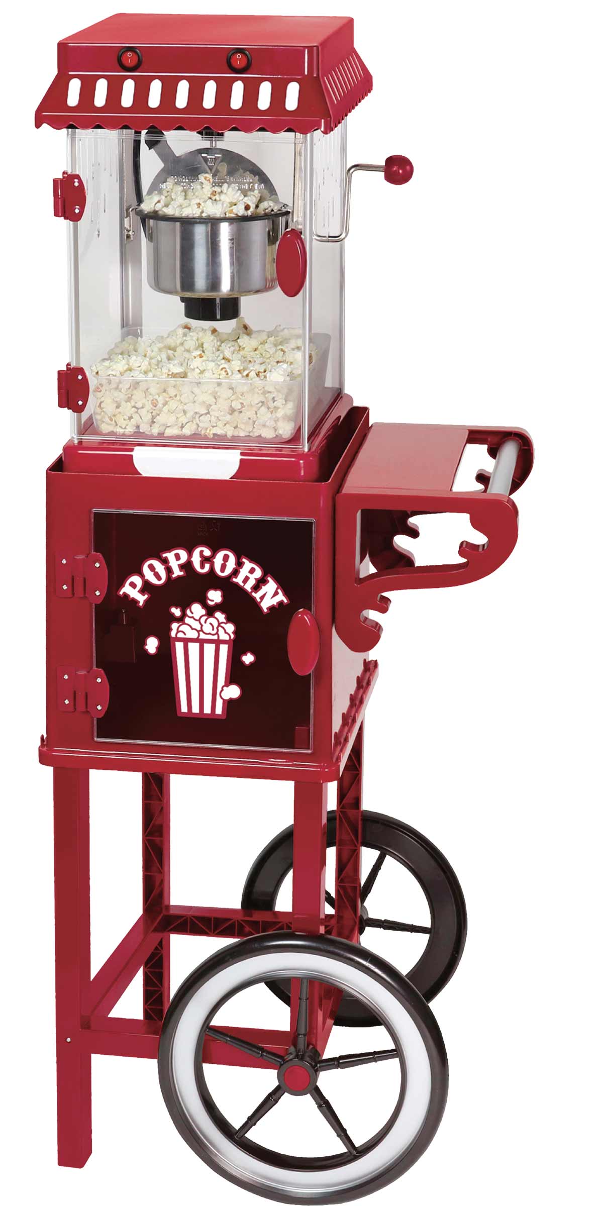 Retro XXL Popcorn-Maschine mit Wagen 1,15