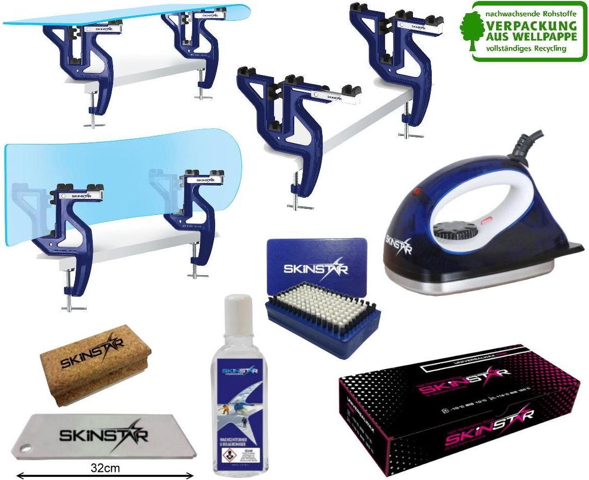 SKINSTAR Starter Ski Wachs Set, Wachsbügeleisen Bürste